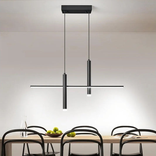 Modern LED Linear Pendant Light with Dual Spotlights Dimmable Pendant Lights - Horizon Endless