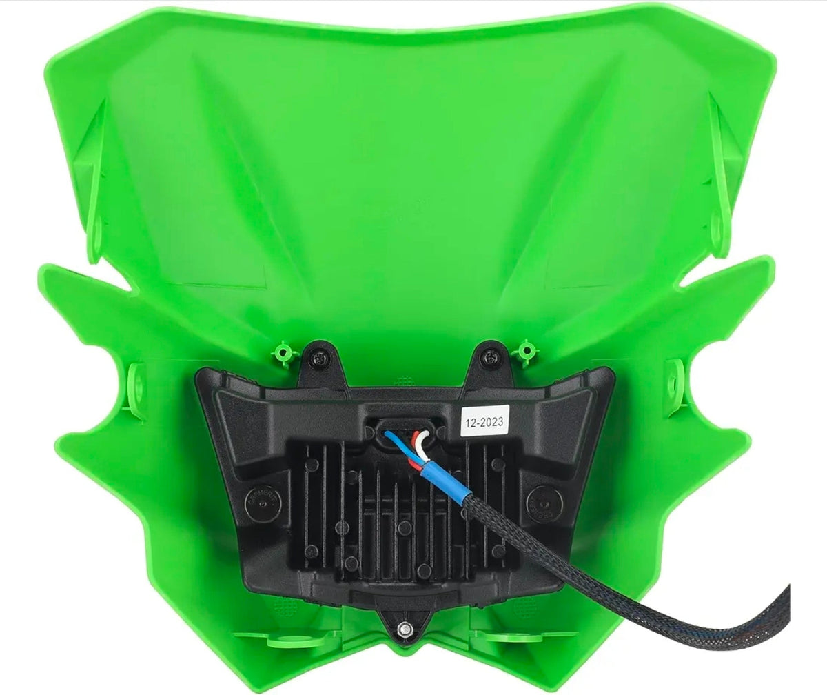 Motorcycle LED Headlight Head Light Lamp Headlamp Kit for KX125 KX250 KXF250 KXF450 KLX200 KLX250 KLX450 KX65 KX85 Dirt Bike Green Dirt Bike LED Head light for KX125 KX250 KXF250 KXF450 KLX200 KLX250 KLX450 KX65 KX85 Green - Horizon Endless