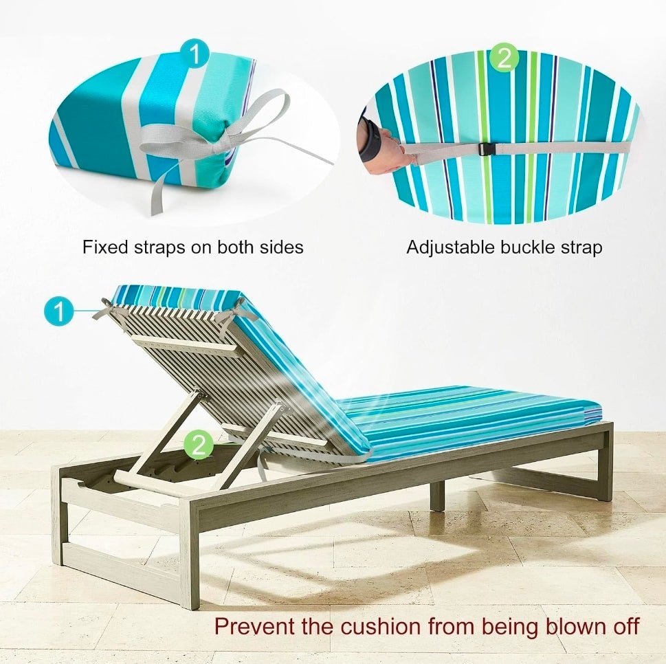Outdoor Chaise Lounge Covers - Water Repellent & UV Resistant, 77"x22" - 2 Pack - Horizon Endless