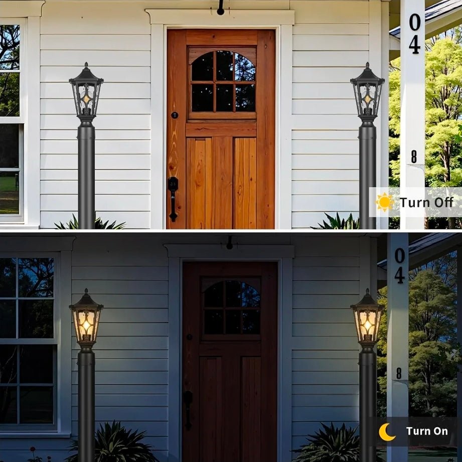 Vintage Post Lantern - Waterproof Outdoor Light for Garden Pathway Lighting - Horizon Endless