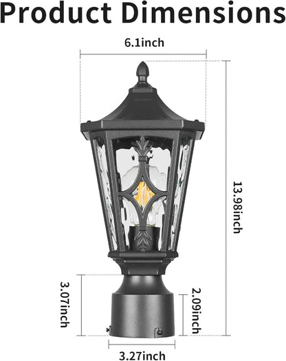 Vintage Post Lantern - Waterproof Outdoor Light for Garden Pathway Lighting - Horizon Endless