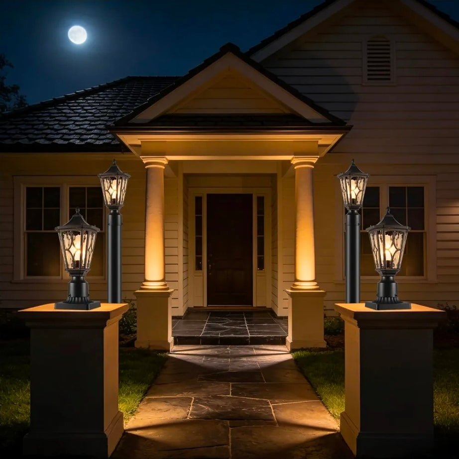 Vintage Post Lantern - Waterproof Outdoor Light for Garden Pathway Lighting - Horizon Endless