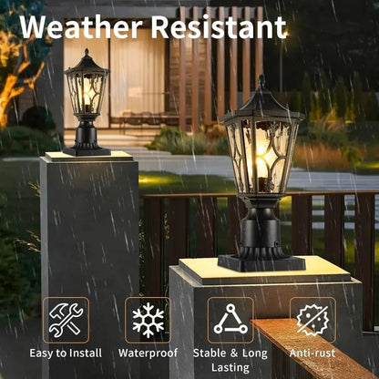 Vintage Post Lantern - Waterproof Outdoor Light for Garden Pathway Lighting - Horizon Endless
