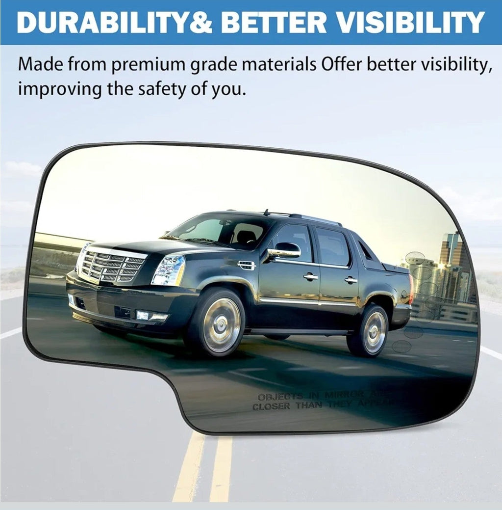 Passenger Side Heated Mirror Glass Replacement for 2003-2007 Escalde GMC Tahoe - Horizon Endless