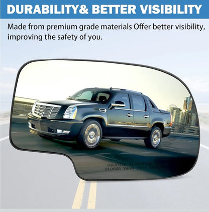 Passenger Side Heated Mirror Glass Replacement for 2003-2007 Escalde GMC Tahoe - Horizon Endless