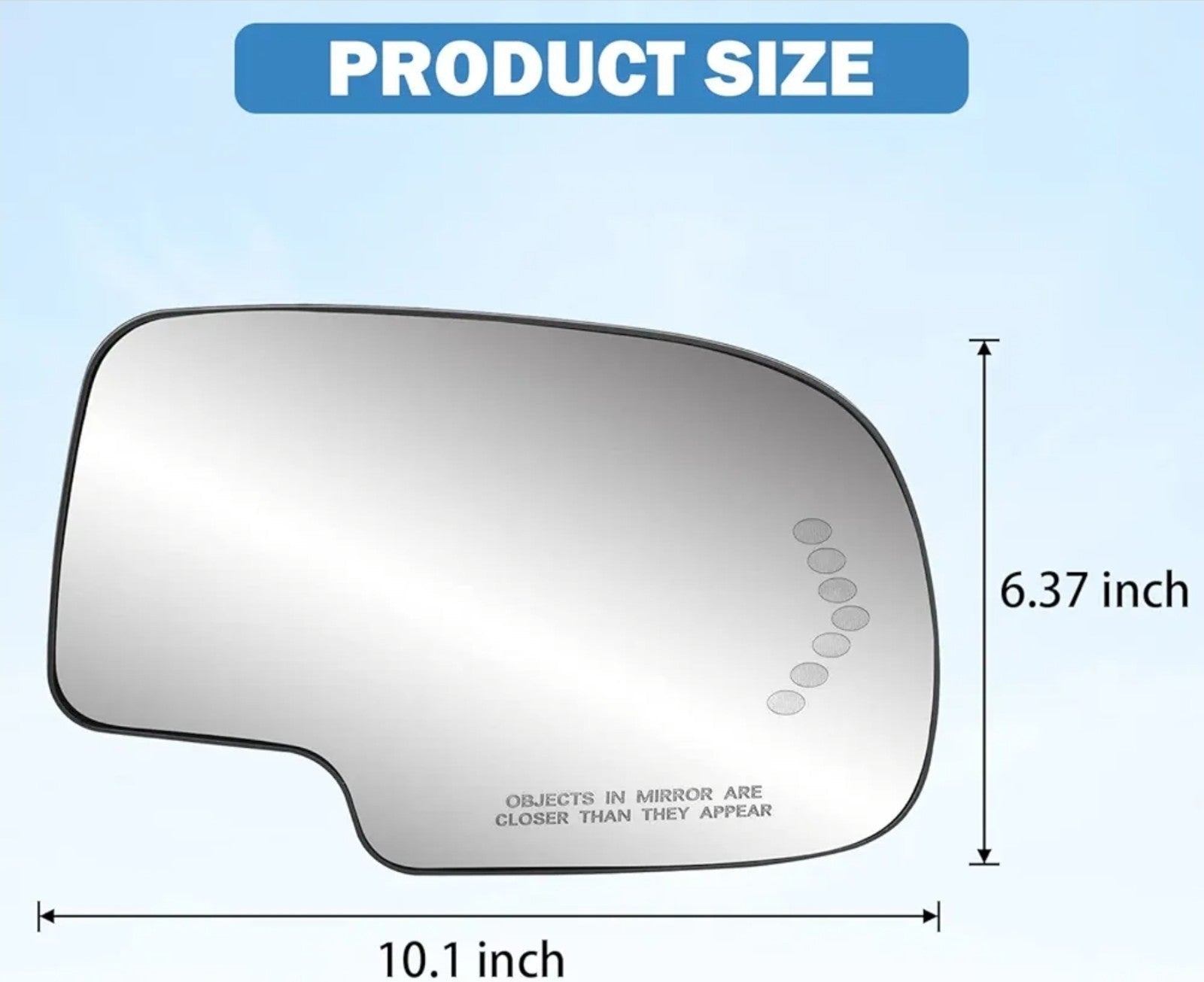 Passenger Side Heated Mirror Glass Replacement for 2003-2007 Escalde GMC Tahoe - Horizon Endless