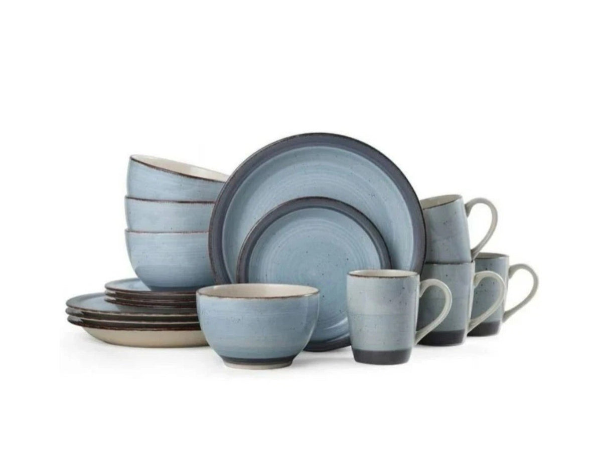 Pfaltzgraff Sadie Blue 16-pc Dinnerware Set New In Box Cups Plates Saucers Bowls - Horizon Endless