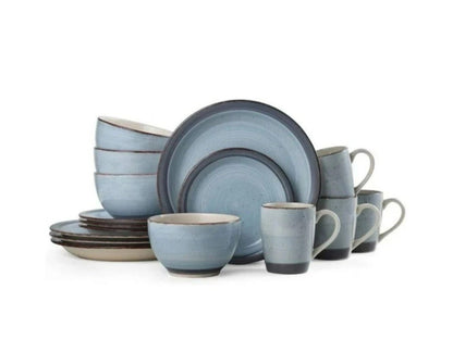 Pfaltzgraff Sadie Blue 16-pc Dinnerware Set New In Box Cups Plates Saucers Bowls - Horizon Endless
