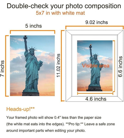 Picture Frame Set of 10 8x10 Wall Mount or Tabletop Rustic White Decor - Horizon Endless