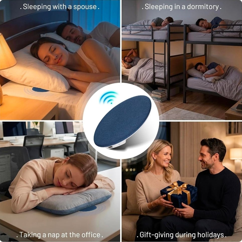 Pillow Speaker for Sleeping, Ultra-Thin Portable Bluetooth 6.0 Blue - Horizon Endless