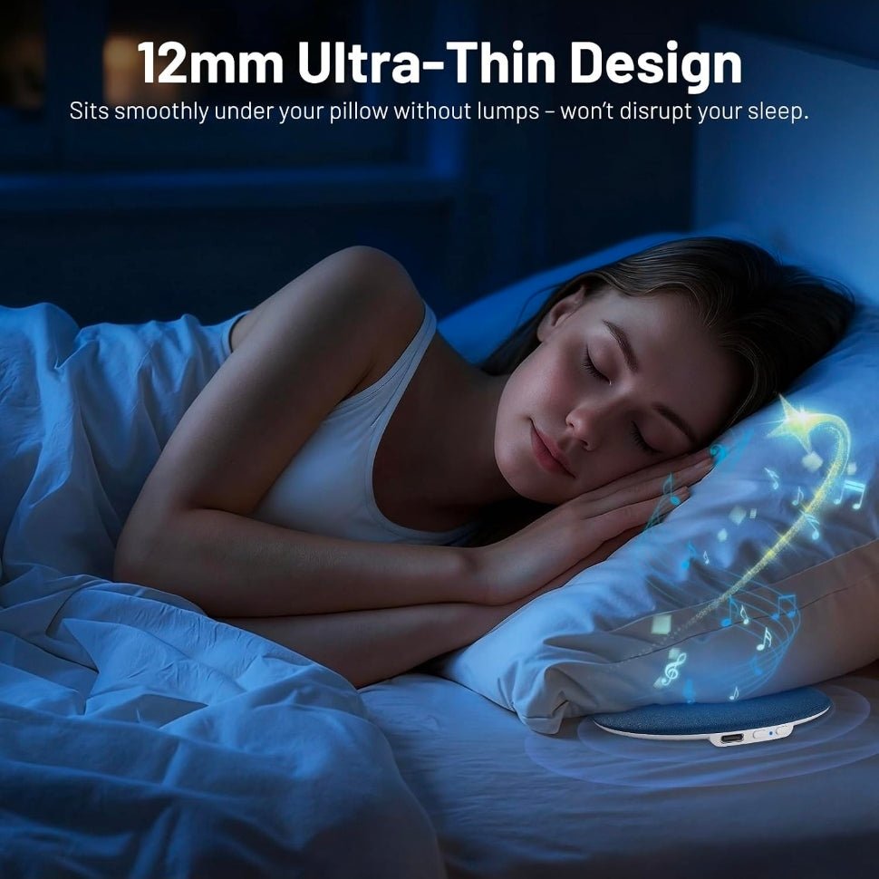Pillow Speaker for Sleeping, Ultra-Thin Portable Bluetooth 6.0 Blue - Horizon Endless