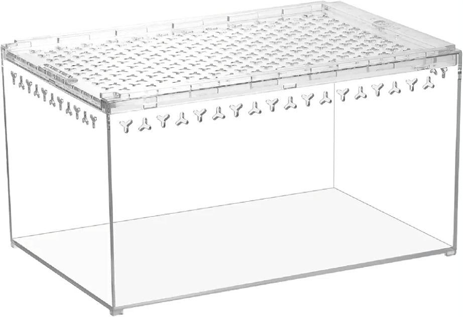 Polycarbonate Terrarium - Shatterproof Reptile Tank for Isopods, Frogs & Geckos - Horizon Endless