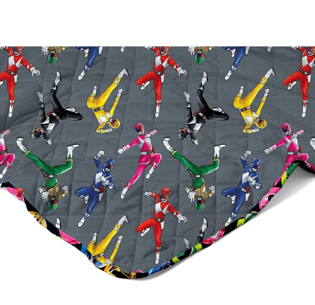 Power Rangers Twin Quilted Reversible Throw, Soft Lightweight Bedding, 60x90" - Horizon Endless