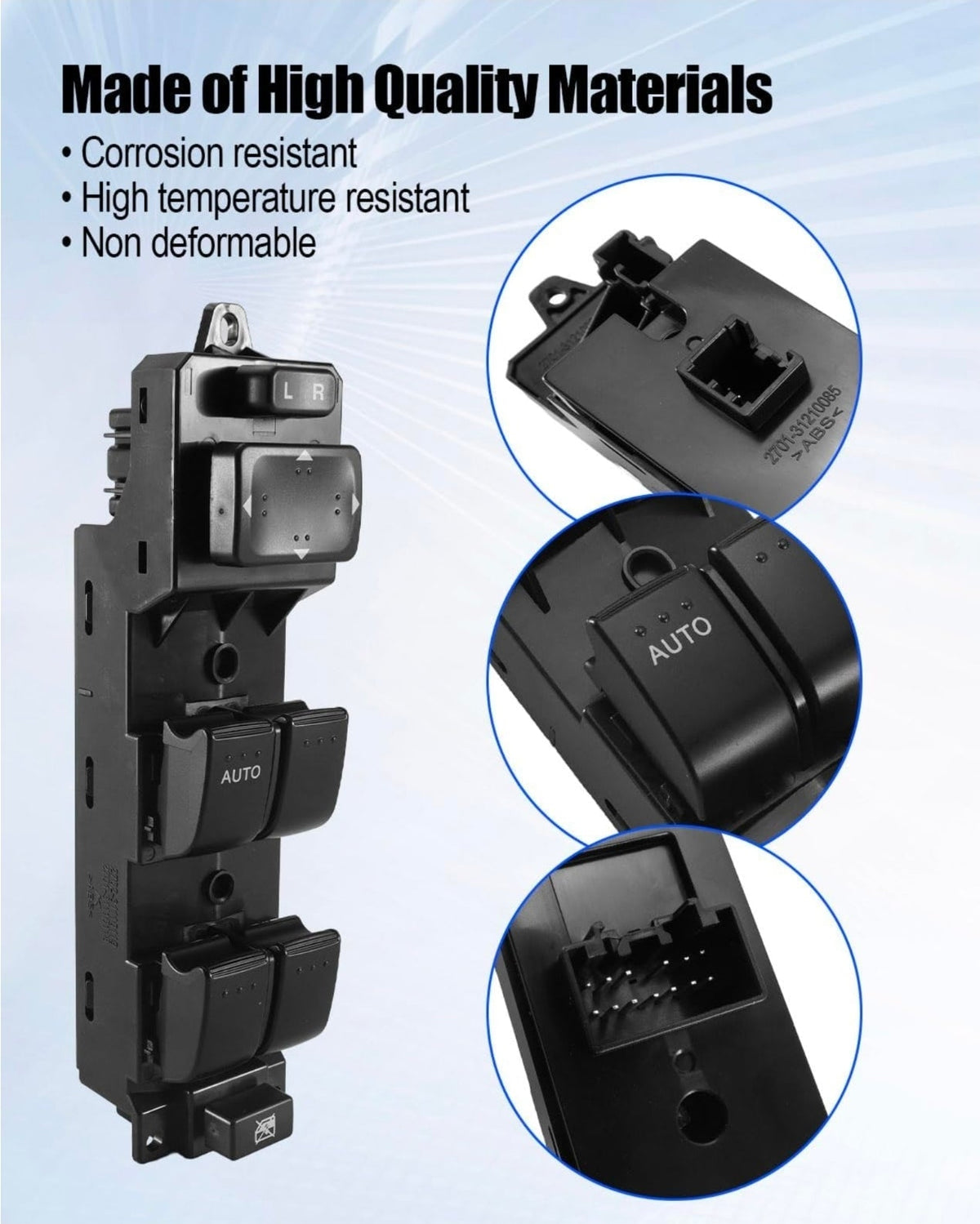 Power Window Switch Drive Side Fit for Mazda 6 2010-2013 Replace GEA366350 GEA366350A DWS858 1S15698, Black, Window Control Switch - Horizon Endless