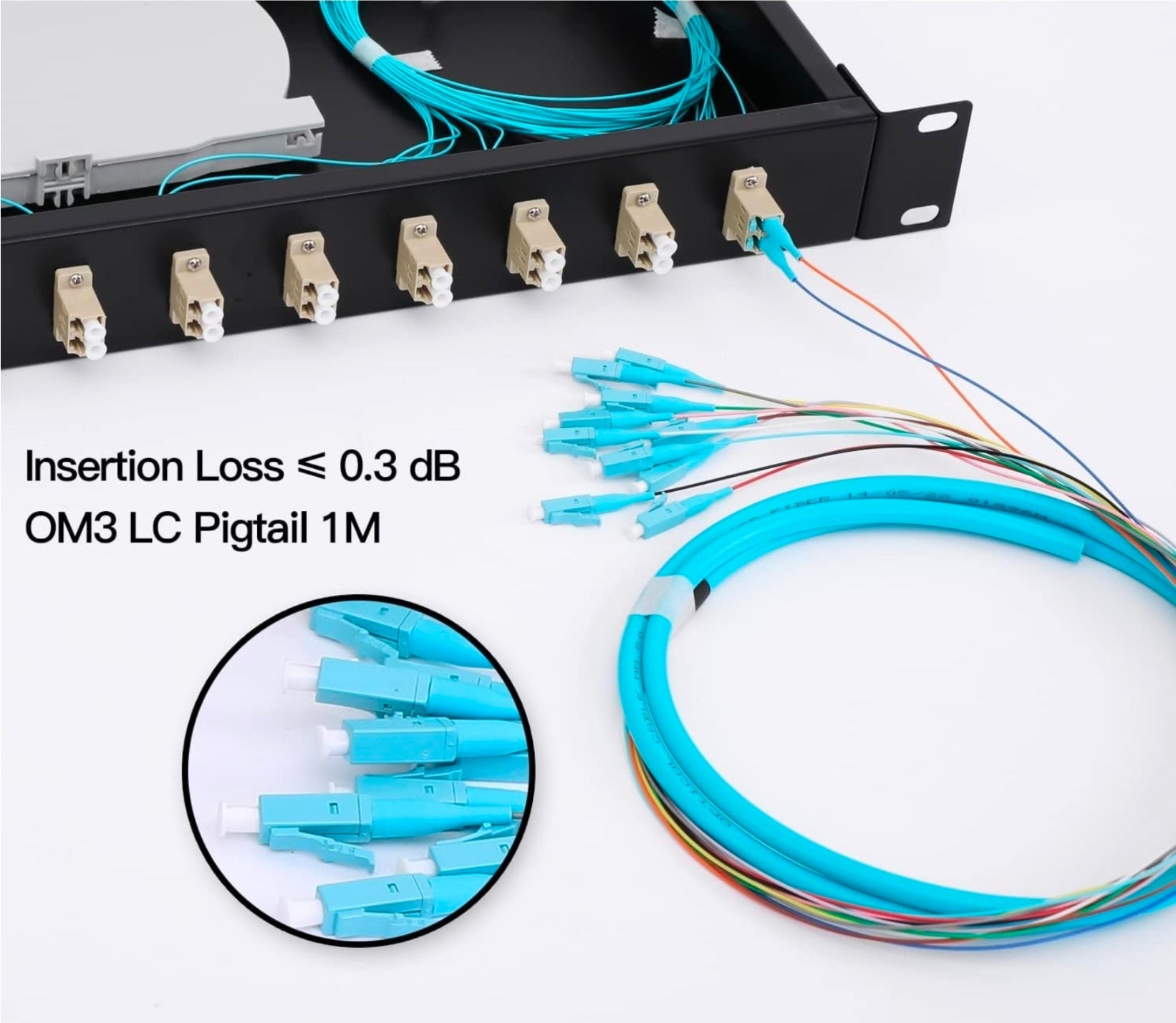 Premium LC-OM3 12 Duplex Fiber Enclosure Rack Mount Box with LC-UPC Kit - Professional solution - Horizon Endless