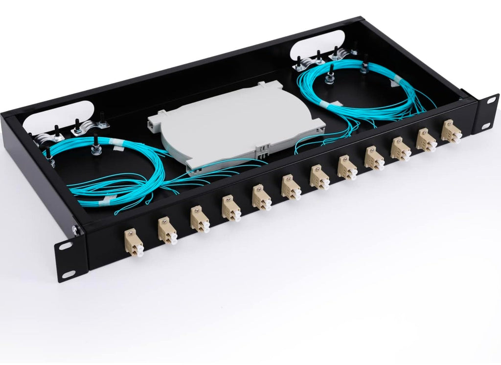 Premium LC-OM3 12 Duplex Fiber Enclosure Rack Mount Box with LC-UPC Kit - Professional solution - Horizon Endless