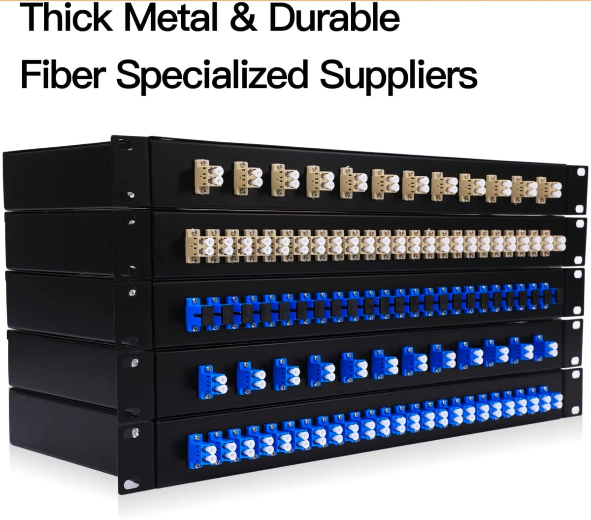 Premium LC-OM3 12 Duplex Fiber Enclosure Rack Mount Box with LC-UPC Kit - Professional solution - Horizon Endless