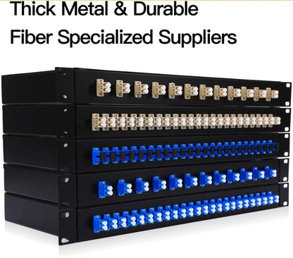 Premium LC-OM3 12 Duplex Fiber Enclosure Rack Mount Box with LC-UPC Kit - Professional solution - Horizon Endless