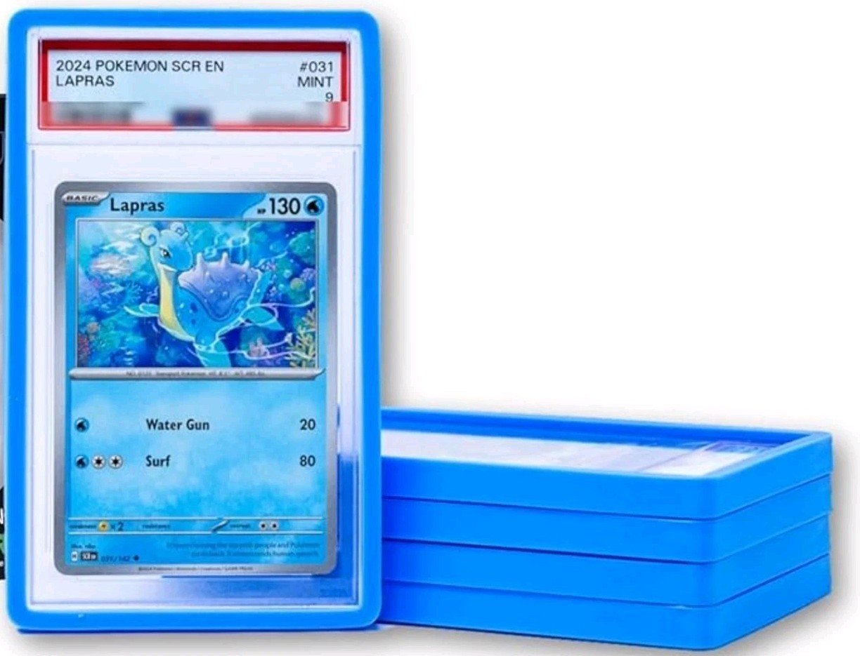 PSA Graded Card Display Skin Bumper Guard Protector Pokemon Slab Blue 5 Pack - Horizon Endless