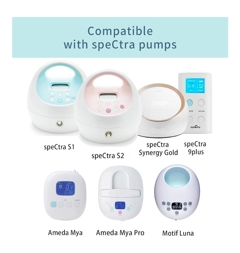 Pump Parts Compatible with Spectra S1/S2/9 Plus, Not Original Accessories, Full Set Replacements Include 24mm Flange, Duckbill Valve, Backflow Protector, Tubing and Bottle - Horizon Endless