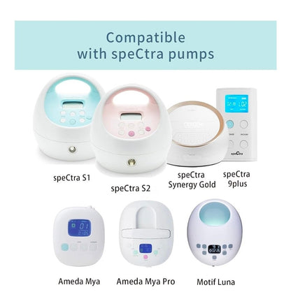 Pump Parts Compatible with Spectra S1/S2/9 Plus, Not Original Accessories, Full Set Replacements Include 24mm Flange, Duckbill Valve, Backflow Protector, Tubing and Bottle - Horizon Endless