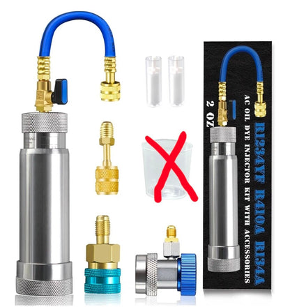 R134A & R1234YF & R410A AC Oil Dye Injector Kit with Accessories - Horizon Endless