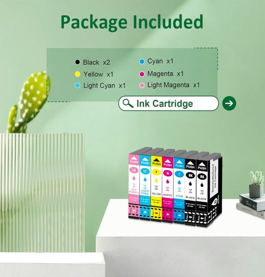 Remanufactured T98 T99 Ink Cartridges Replacements for T098 T099 Ink Cartridges Compatible for Artisan 700 710 725 730 800 810 835 837 Printers (7 Pack) - Horizon Endless