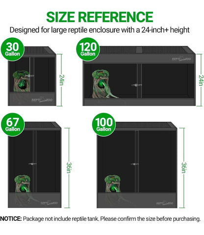 Reptile Waterfall Drinking Fountain with Food Dish, 1000ML Large Reptile Terrarium Water Dispenser for Bearded Dragon Chameleon Gecko Lizard Tree Frog - Horizon Endless