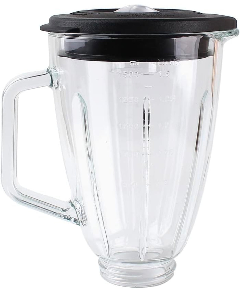 Replacement parts Glass Jar with lid, Compatible with Hamilton Beach Blenders (6cups)