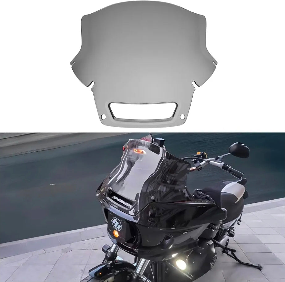 9" Windshield Windscreen Air Deflector for Harley 2022-2024 Low Rider ST El Diablo FXRST FXLRST (Smoke)