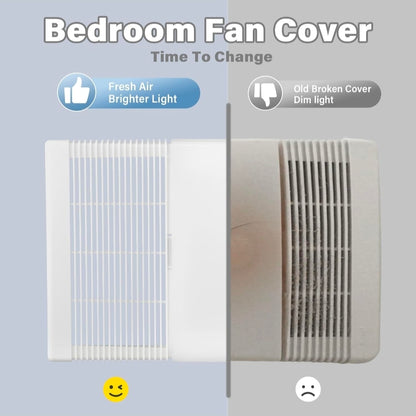 S89852000 Ventilation Fan Grille and Lens Replacement Parts for Broan Nutone 605P 660RP 665SP 668N Series Bathroom Vent Exhaust Fan Cover