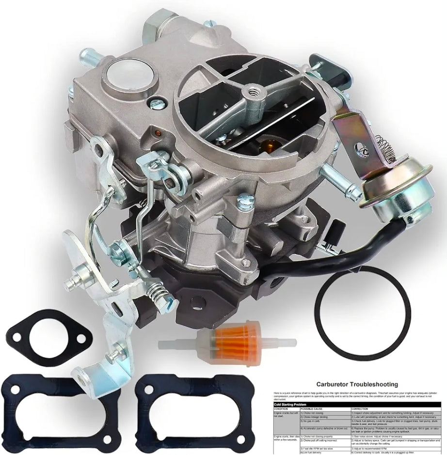 2 Barrel Carburetor for Rochester 2GC Chevy 5.7L 350Cu 6.6L 400Cu Chevrolet Carb Small Block Engines 1975-1980 C10 C20 C30 C50 G10 P30 Bel Air Chevelle Corvette Automatic Choke,Large Base