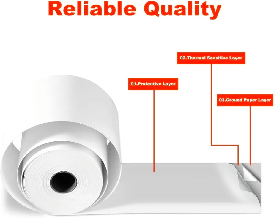 2 1/4" x 85' Thermal Paper Receipt Rolls, POS/Cash Register Receipt Paper, Fits All Credit Card Terminals (50 Rolls)