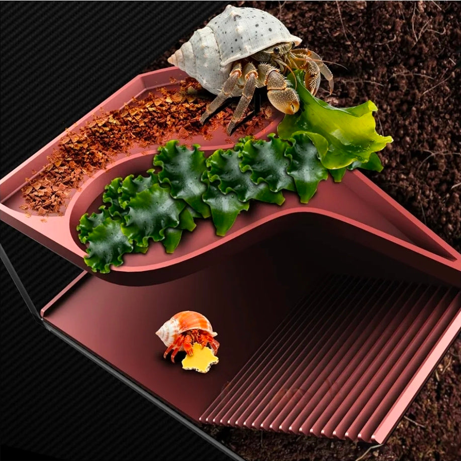 Hermit Crab Hideout with Climbing Tunnel | Hermit Crab Climbing Toys| Hermit Crab Water Tank Accessories |Hermit Crab Habitat, Also Suitable for Sea Turtles, Lizards and Tarantulas