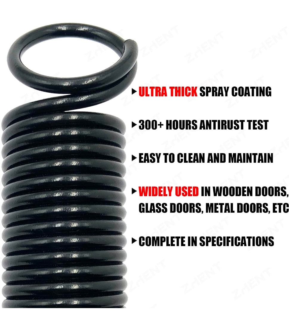 Pair of 160 lbs Heavy Duty Garage Door Extension Springs Stretch Spring,High Precision Electrophoresis Black Coated for Corrosion Resistance,MIN 18000 Cycles for 7ft Garage Door Springs Replacement