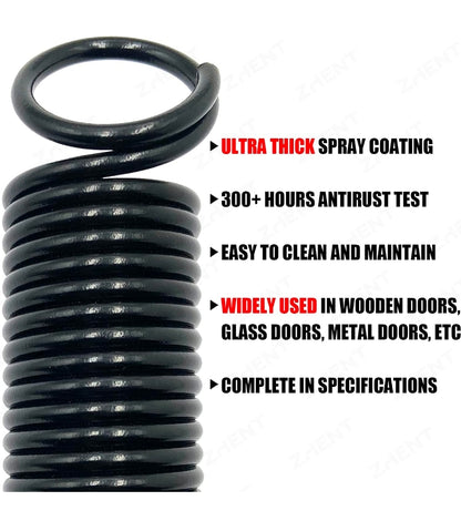 Pair of 160 lbs Heavy Duty Garage Door Extension Springs Stretch Spring,High Precision Electrophoresis Black Coated for Corrosion Resistance,MIN 18000 Cycles for 7ft Garage Door Springs Replacement