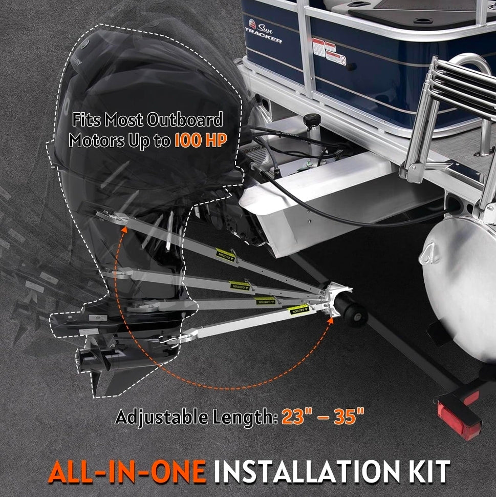 Adjustable Transom Saver Boat Motor Support 23-35 Inch