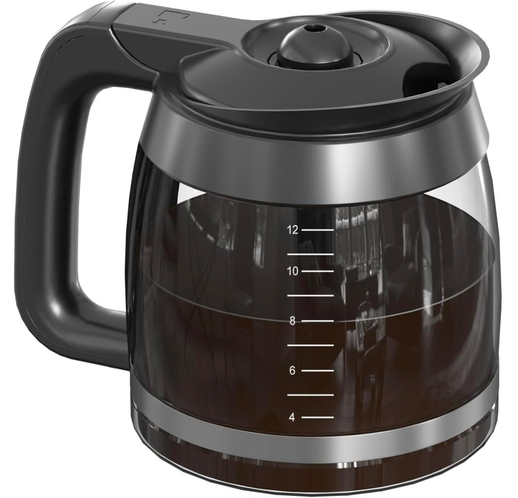 CE251 12-Cup Glass Carafe Pot Replacement Compatible with Ninja Coffee Brewer Maker, Fit Models CE251 CE201 CE201C CE200 CE200C Model# XGLSLID200, 1 Pack