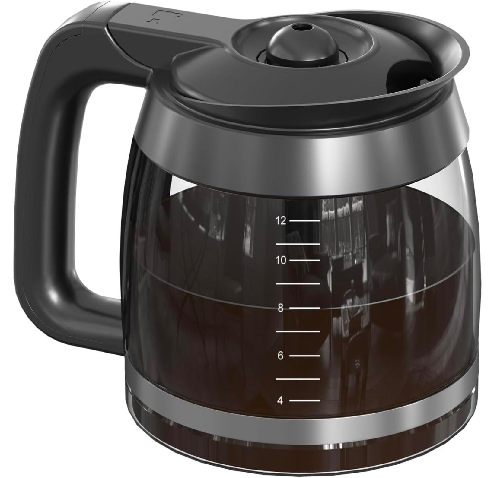 CE251 12-Cup Glass Carafe Pot Replacement Compatible with Ninja Coffee Brewer Maker, Fit Models CE251 CE201 CE201C CE200 CE200C Model# XGLSLID200, 1 Pack