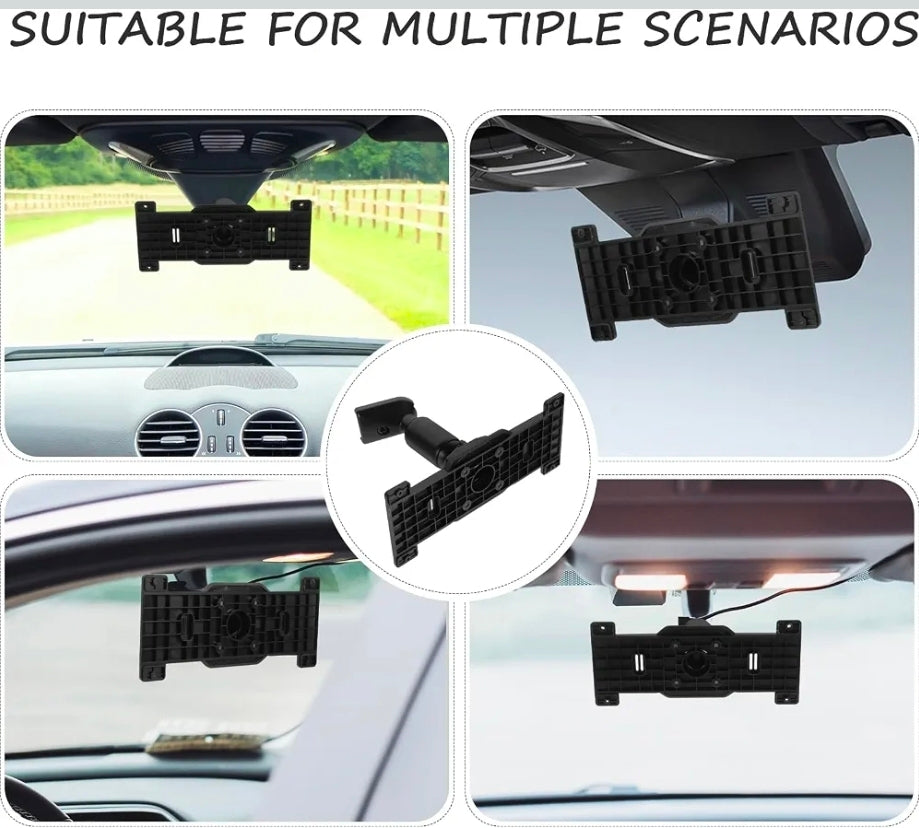 1 Set Dash Cam Mirror Mount Rear View Mirror Back Plate Panel Car Rear View Camera Mount Kit for 5.5" - 12" Rearview Mirror Dash Cams