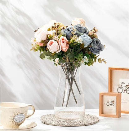 10 Pcs 8'' Tall Clear Glass Flower Vase for Bouquet, Clear
Wide Mouth Vase Bulk, Boho Decorative Vase for Flower Bouquets, Rustic Home Decor, Wedding Centerpieces, Housewarming Gift