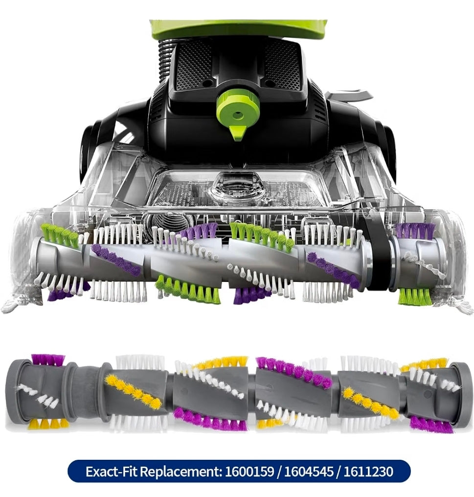 Brush Roll&2Belts Kit for Bissell CleanView Swivel Rewind Vacuums Fits 2252 2253 2254 2256 2258 2259 2260 2316 2486 2487 2488 2489 3195 3196 3197 3197A 3198 3198A Replace Parts 1604545 1600159 1611230