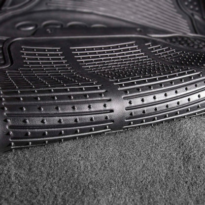 Car Floor Mats - Heavy-Duty Rubber Floor Mats for Cars, Universal Fit Rear Set, Trimmable Automotive Floor Mats, ClimaProof Floor Mats For Most Sedan, SUV, Truck Floor Mats Gray