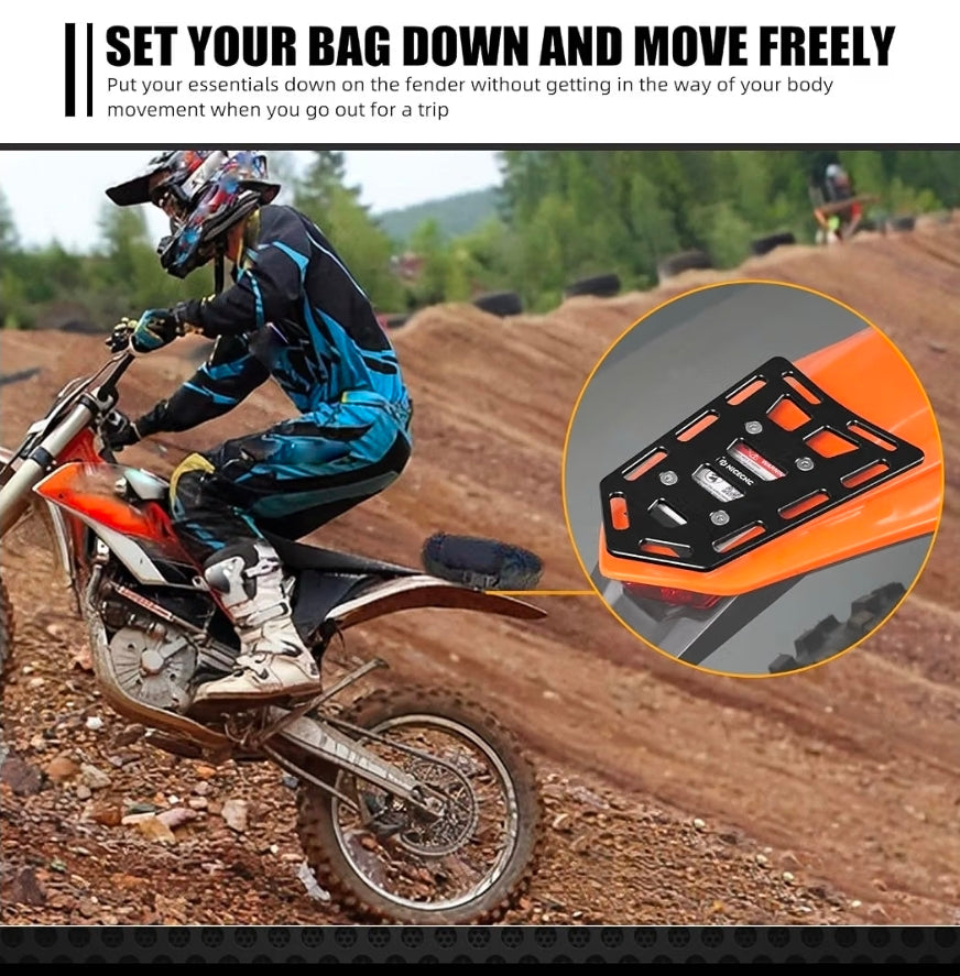 Motorcycle Luggage Rack & Trunk Mount
Compatible with KTM 125-530 EXC/XC Compatible with Honda CR CRF CRFX 125 250 450 Compatible with Yamaha YZ YZF WRF 125 250