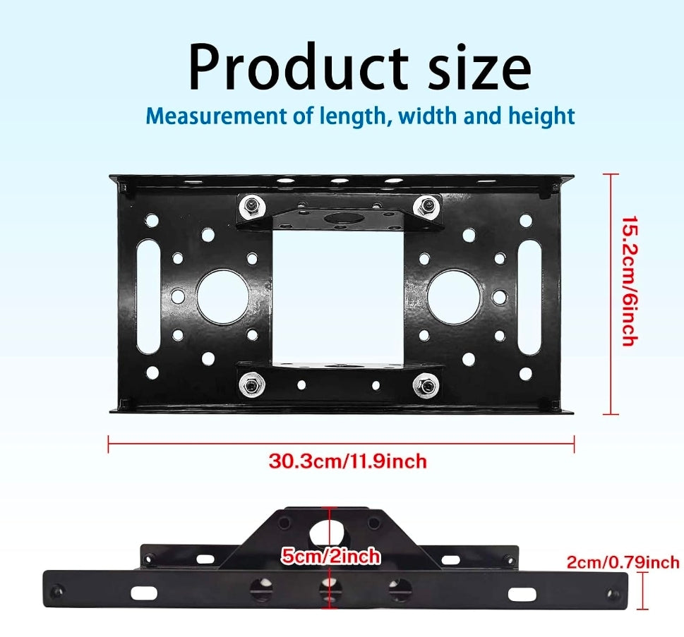 Mailbox Adapter Plate with Mounting Board fits for Most Mailboxes
with bolt and nut .Black powder coating, resistant to corrosion, Easy to install, secure, and highly weather-resistant.