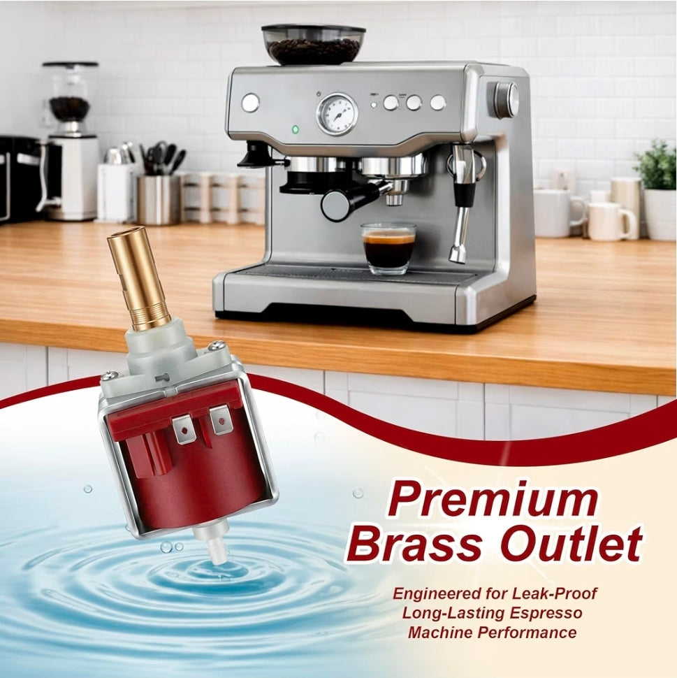41w Espresso Machine Vibratory Pump Replacement, Brass Outlet
Compatible with ULKA EX5 & Multiple Espresso Machines, 120V 60Hz, Stable & Smooth Operation, Easy to Install