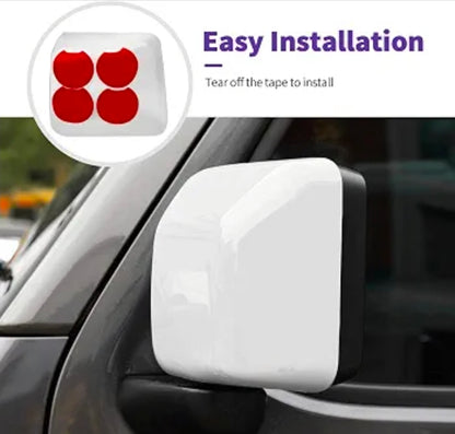 Side Mirror Cover, Rearview Mirrors Decoration Trim Kit Fit for 2018-2025 Jeep Wrangler JL JLU & Gladiator JT(White)