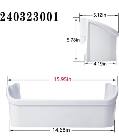 2 pack 240323001 Refrigerator Door Bin, 15.95in Side Fit for frigidaire
Replacement for AP2115741, PS429724, AH429724, 240323007, fits most Frigidaire & Kenmore (NOT freezer door) , Easy install