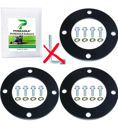 Upgraded 3 Pack High-Strength Deck Spindle Reinforcement Rings
Include Mouting Bolts for John Deere All Series Lawn Tractors and Lawn Mowers