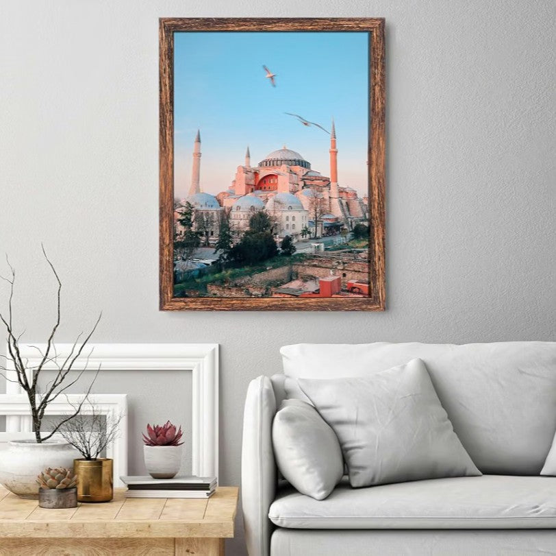 18x24 Frame – Classic Rustic Wood Wall Picture Frame, Single (Brown)